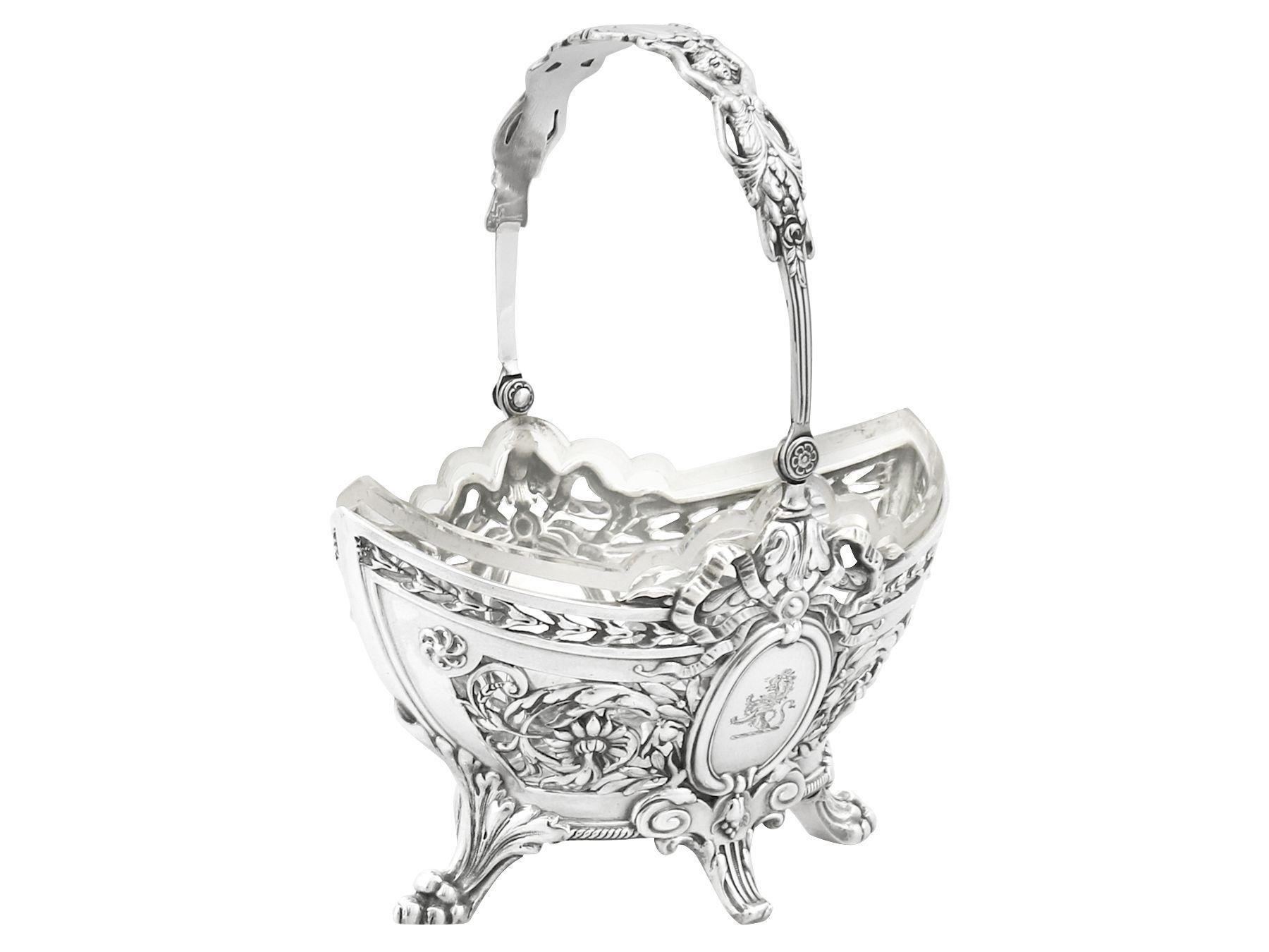 Anglais Panier Bon Bon en argent sterling de l'époque victorienne en vente