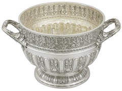 1890er Jahre Viktorianische Sterling Silber Präsentation Schale von Mappin & Webb