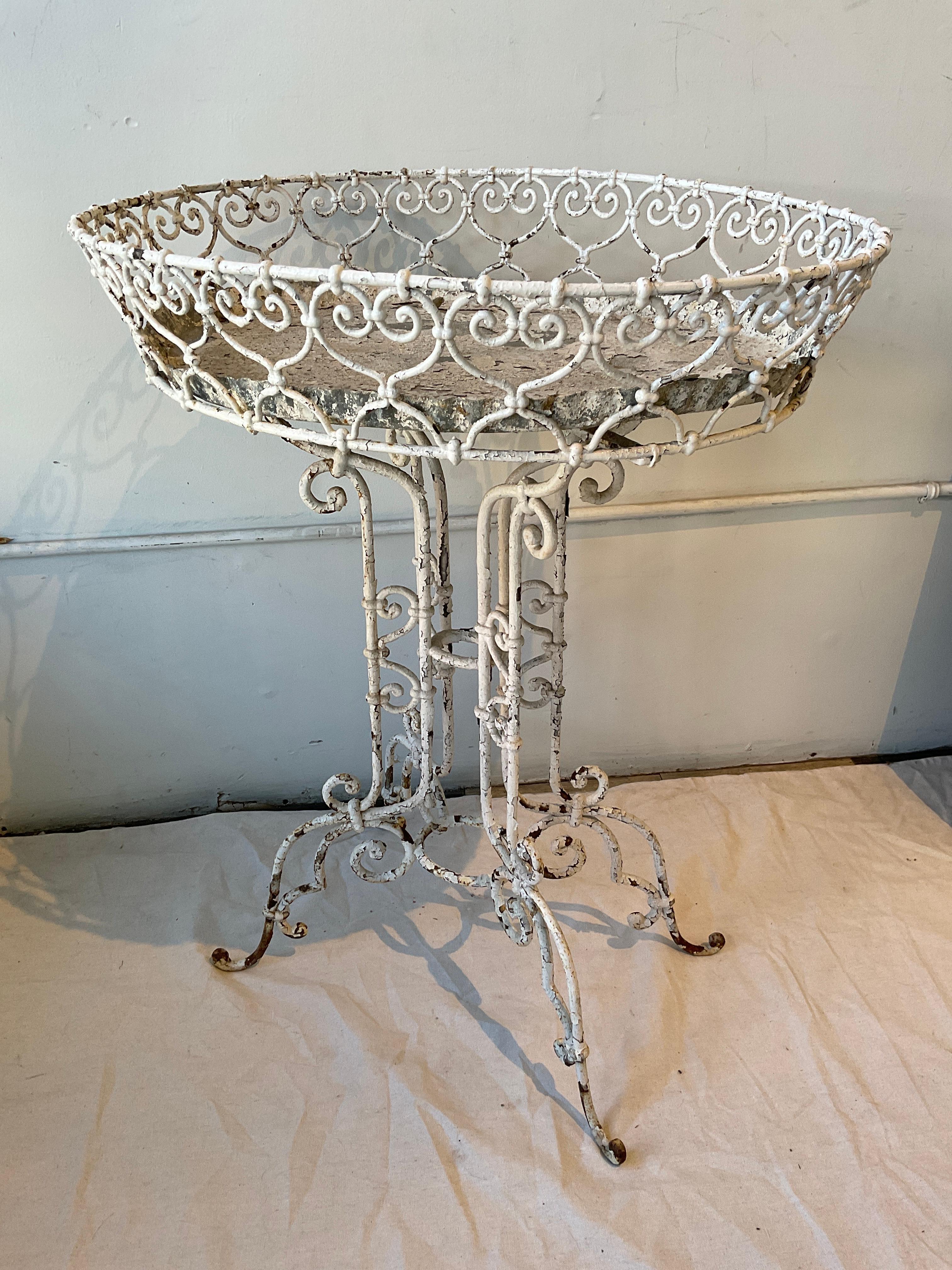 Late 19th Century 1890s Wrought Iron Planter For Sale