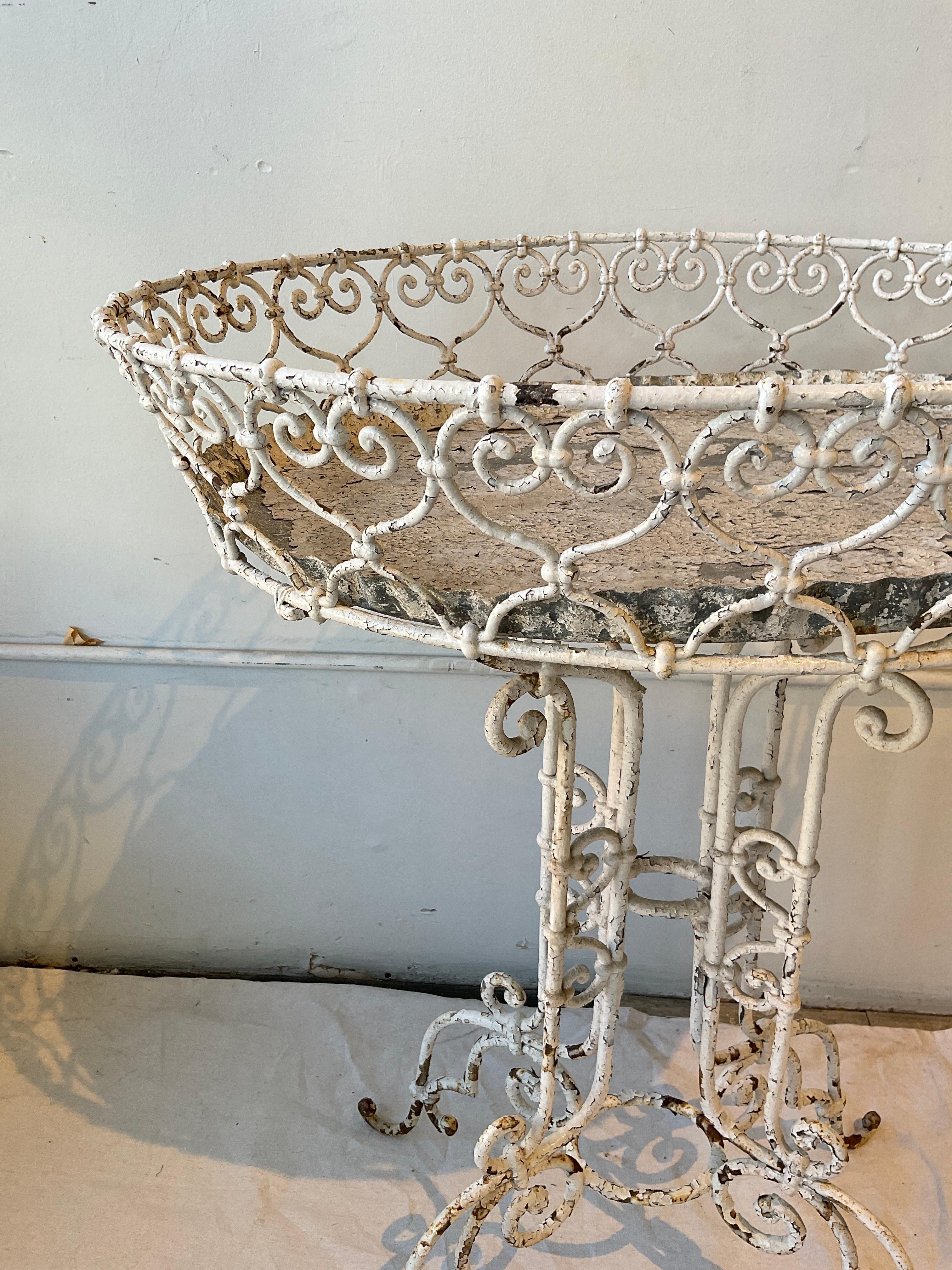 1890s Wrought Iron Planter For Sale 5