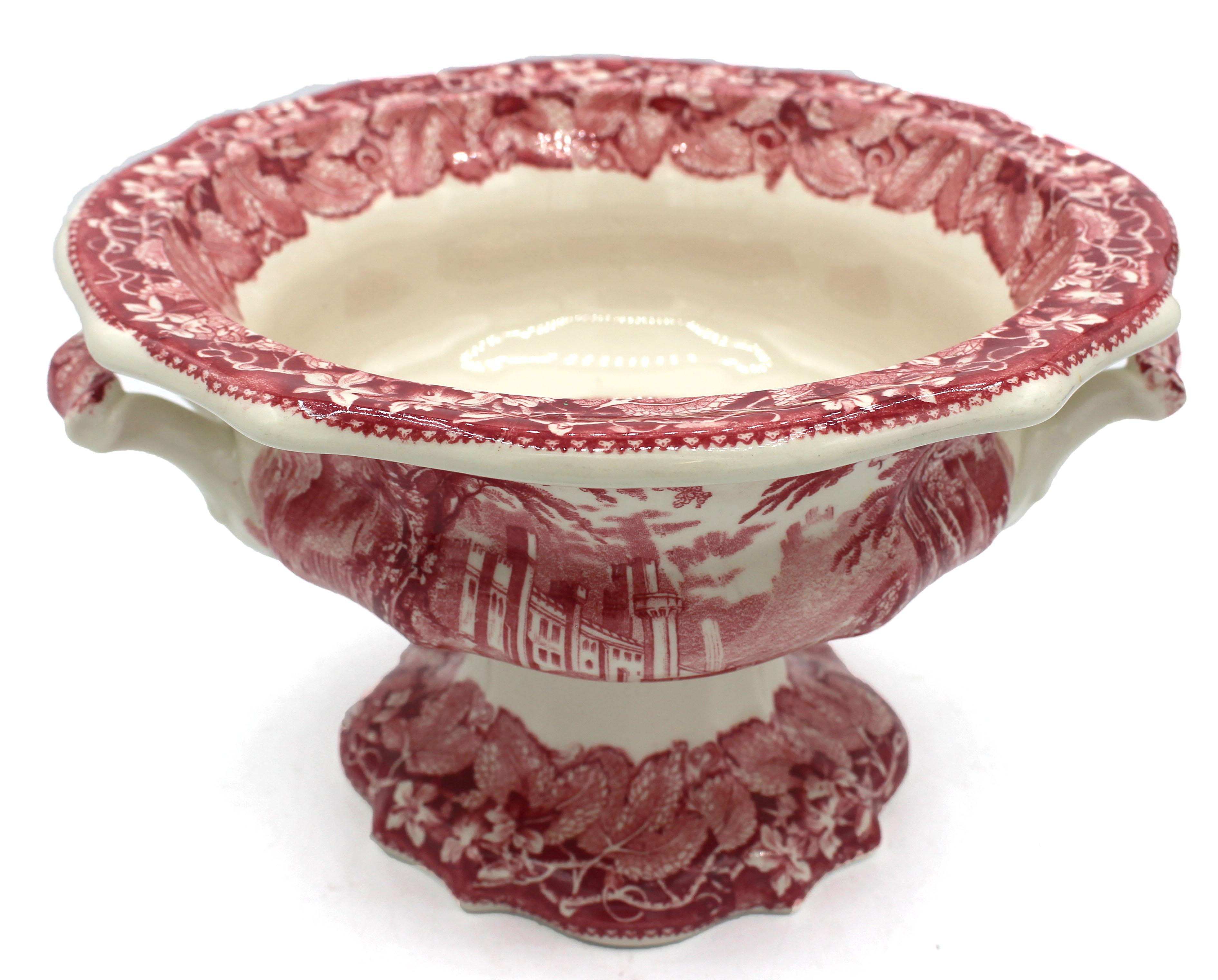 1891-1911 Mason's Vista Pink Salad Bowl or Fruit Bowl, English In Good Condition For Sale In Chapel Hill, NC