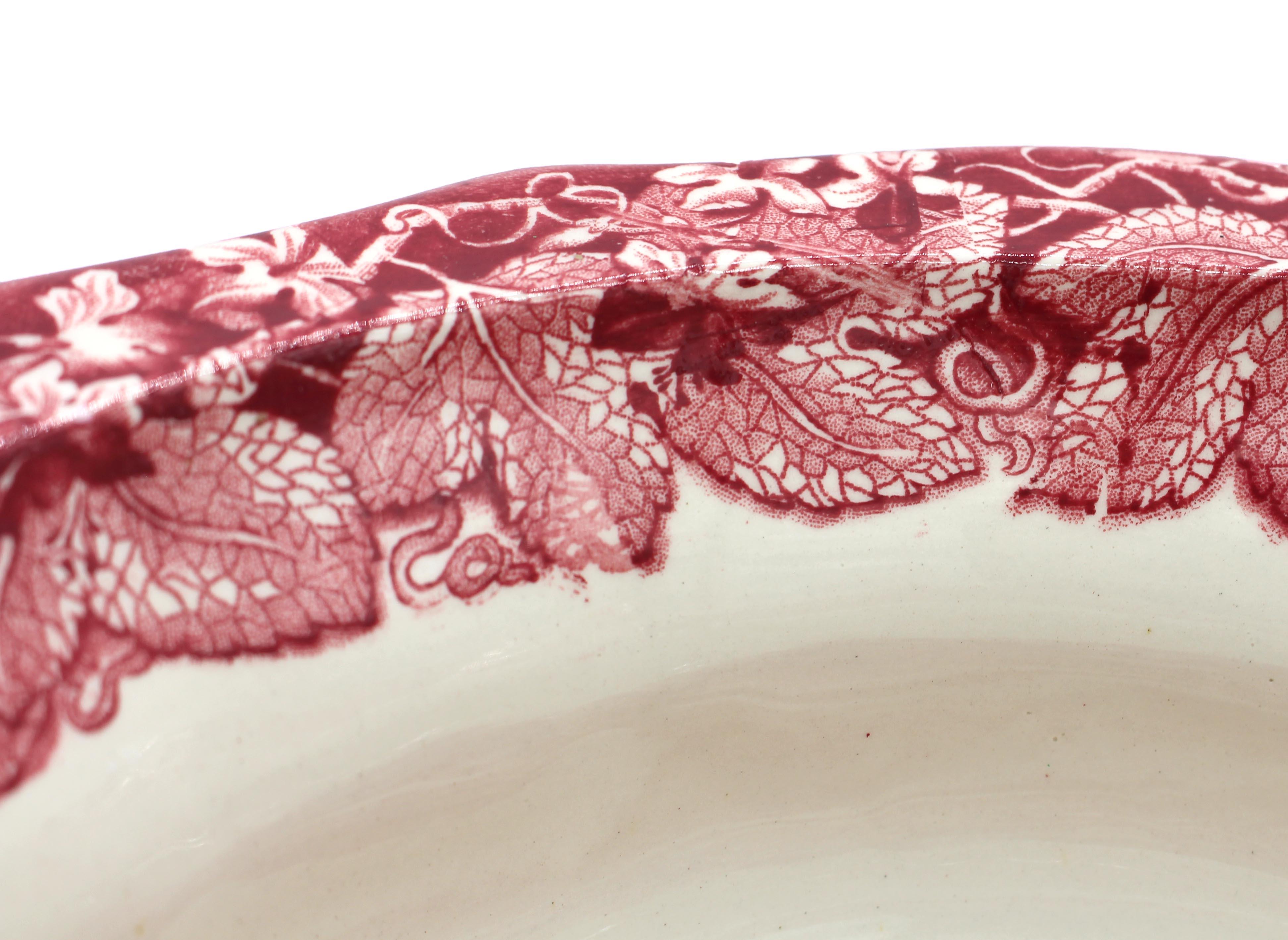 1891-1911 Mason's Vista Pink Salad Bowl or Fruit Bowl, English For Sale 1