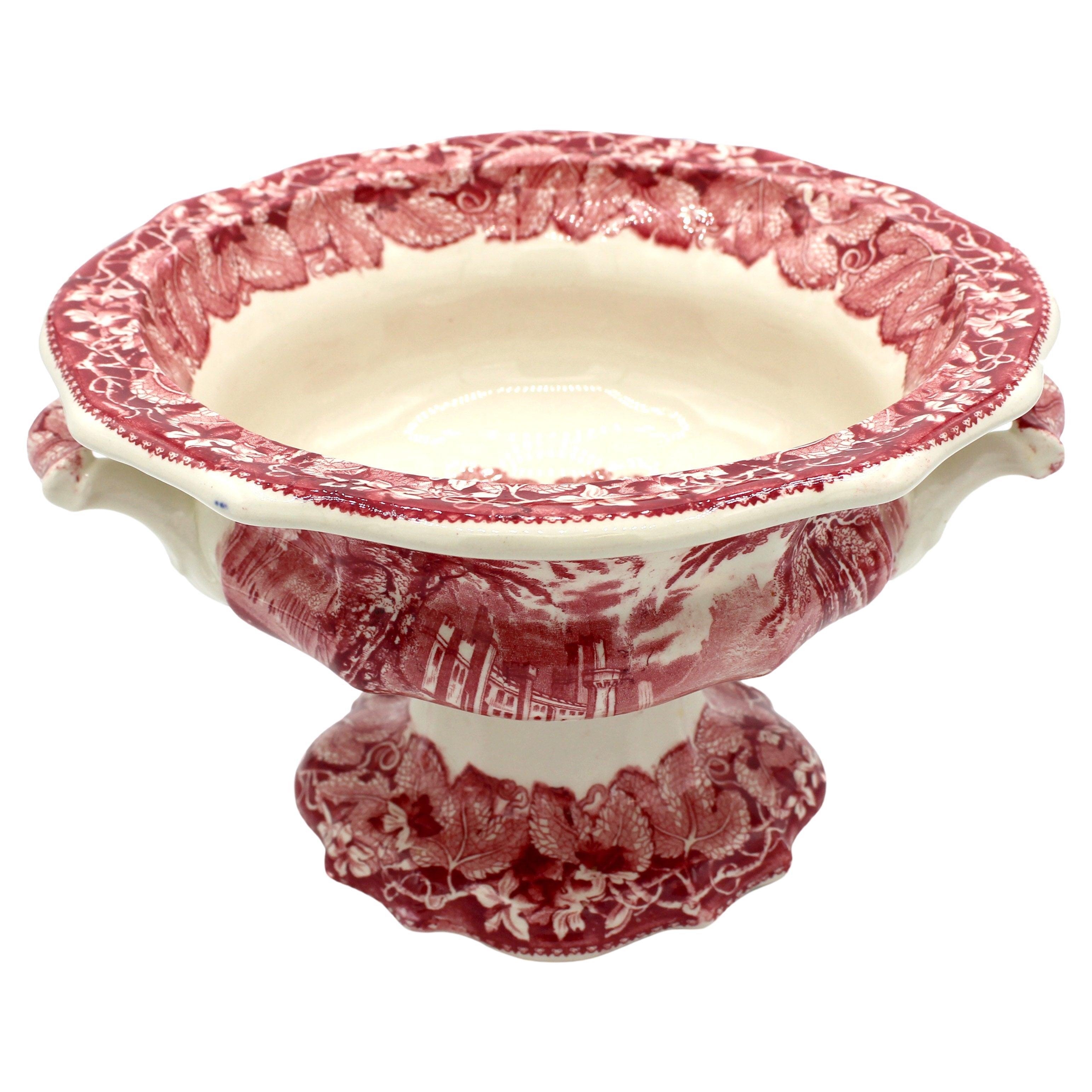1891-1911 Mason's Vista Pink Salad Bowl or Fruit Bowl, English For Sale