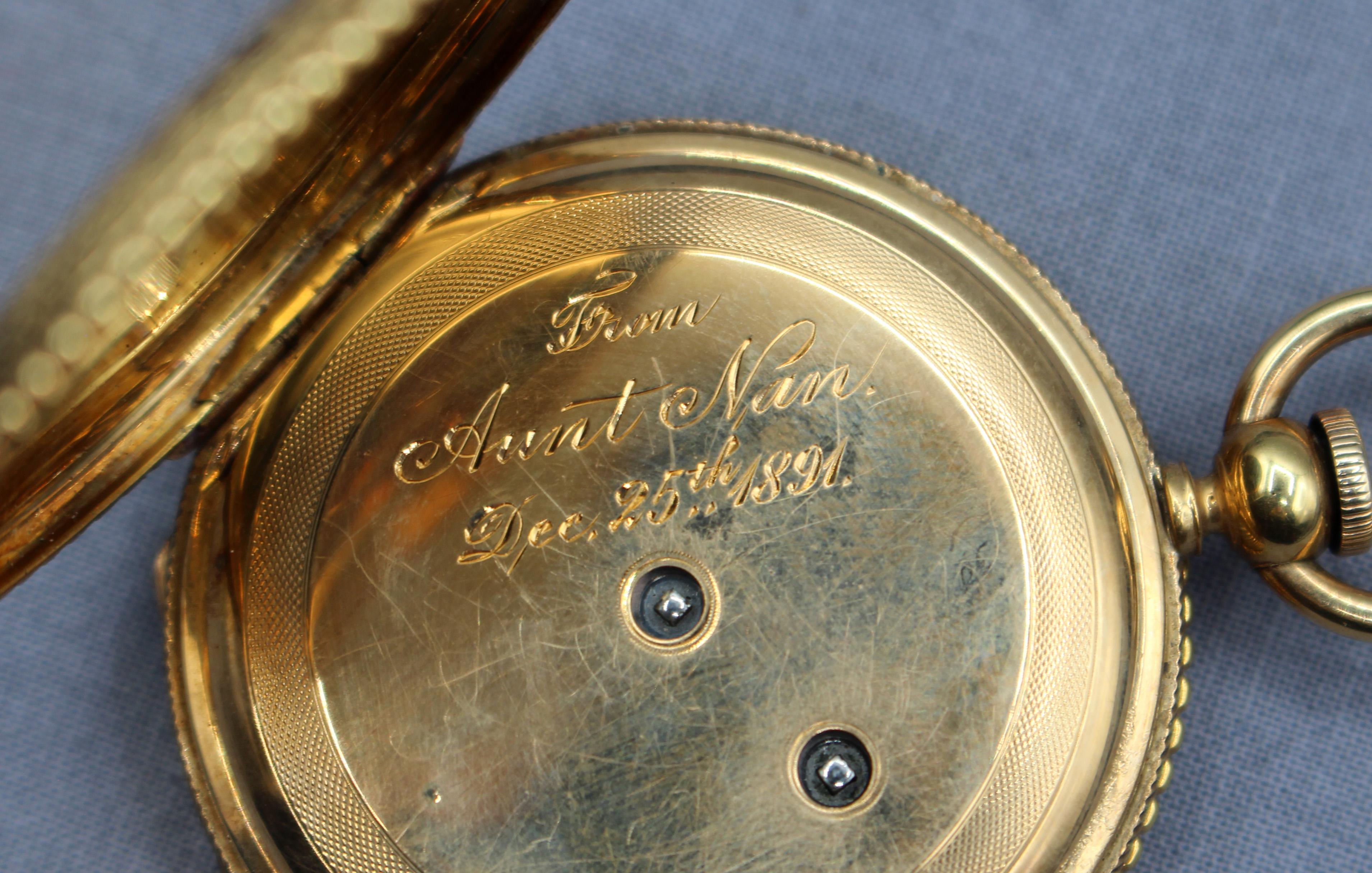 19th Century 1891 Gold Pocket Watch by American Watch Co.