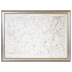 Antique 1891 Map of Norfolk County Massachusetts