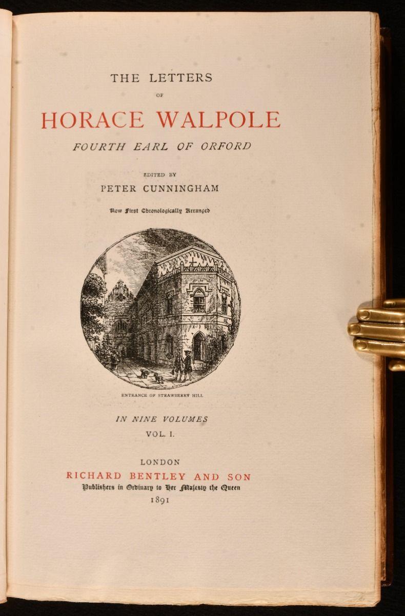 European 1891 The Letters of Horace Walpole Fourth Earl of Orford For Sale