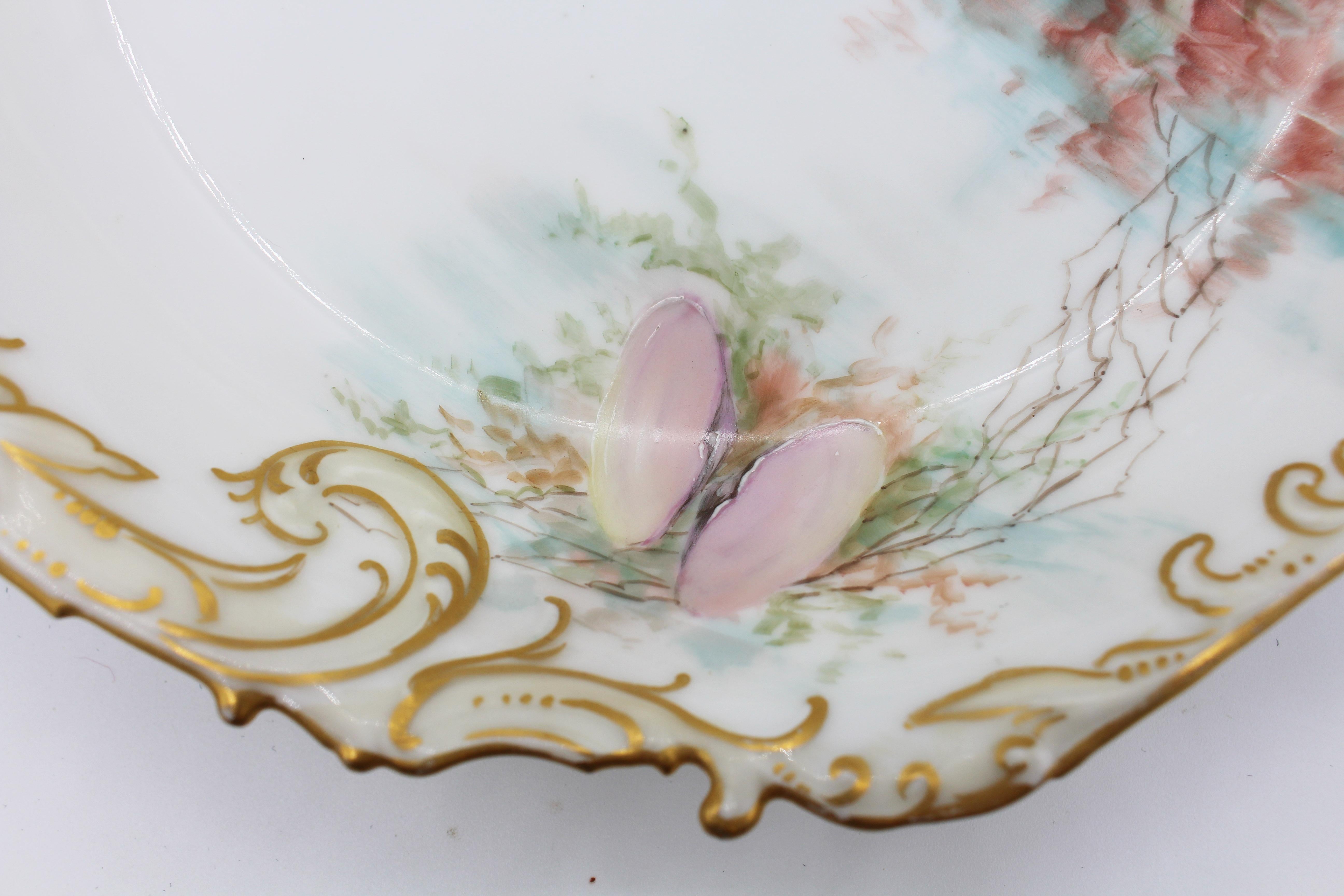 18911-1911 French Limoges Porcelain Shell Form Bowl im Zustand „Gut“ im Angebot in Chapel Hill, NC