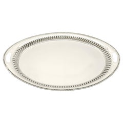 1892 Antique Victorian Sterling Silver Tray