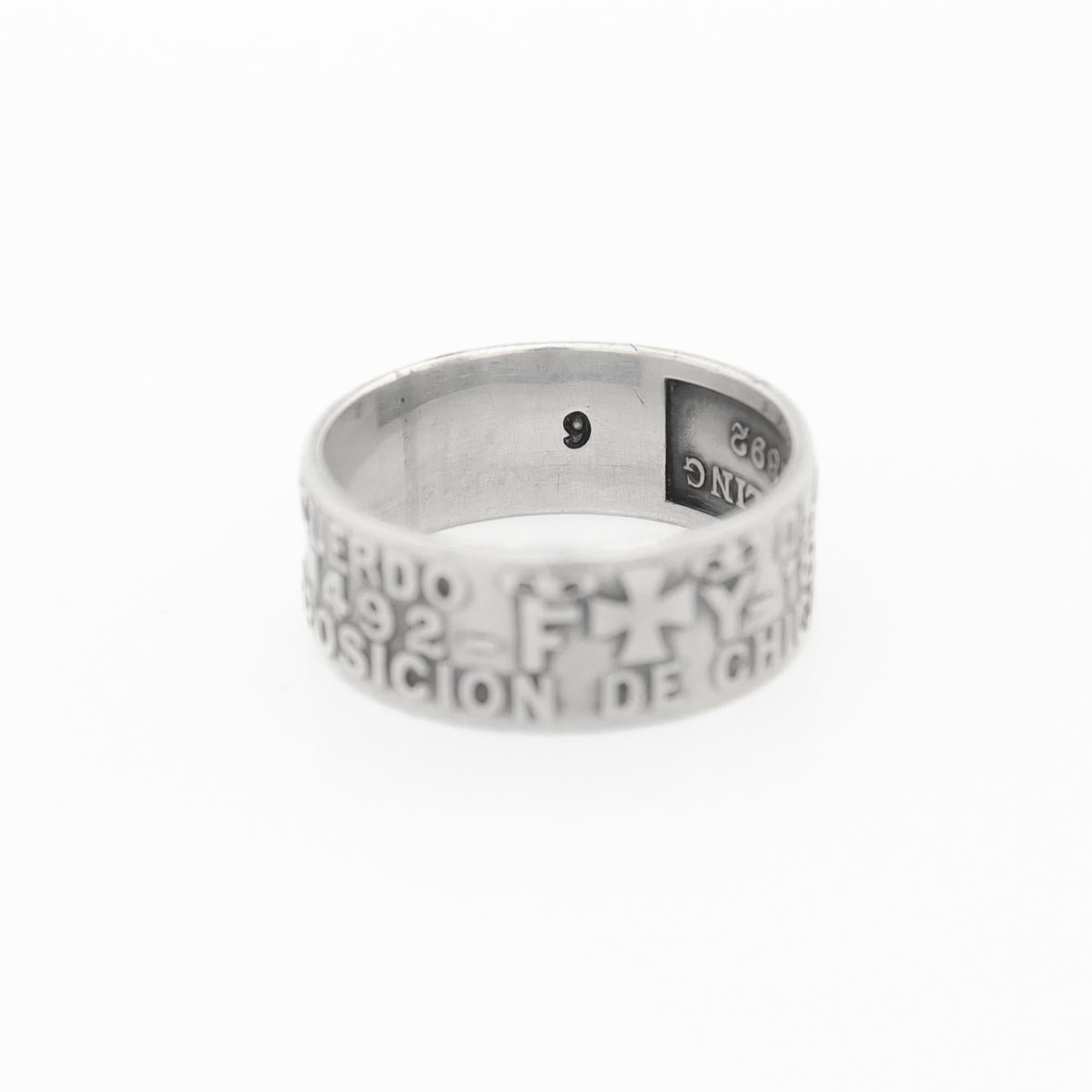 1892 Gorham Sterling Silver Chicago Columbian Exposition Isabella Souvenir Ring For Sale 7