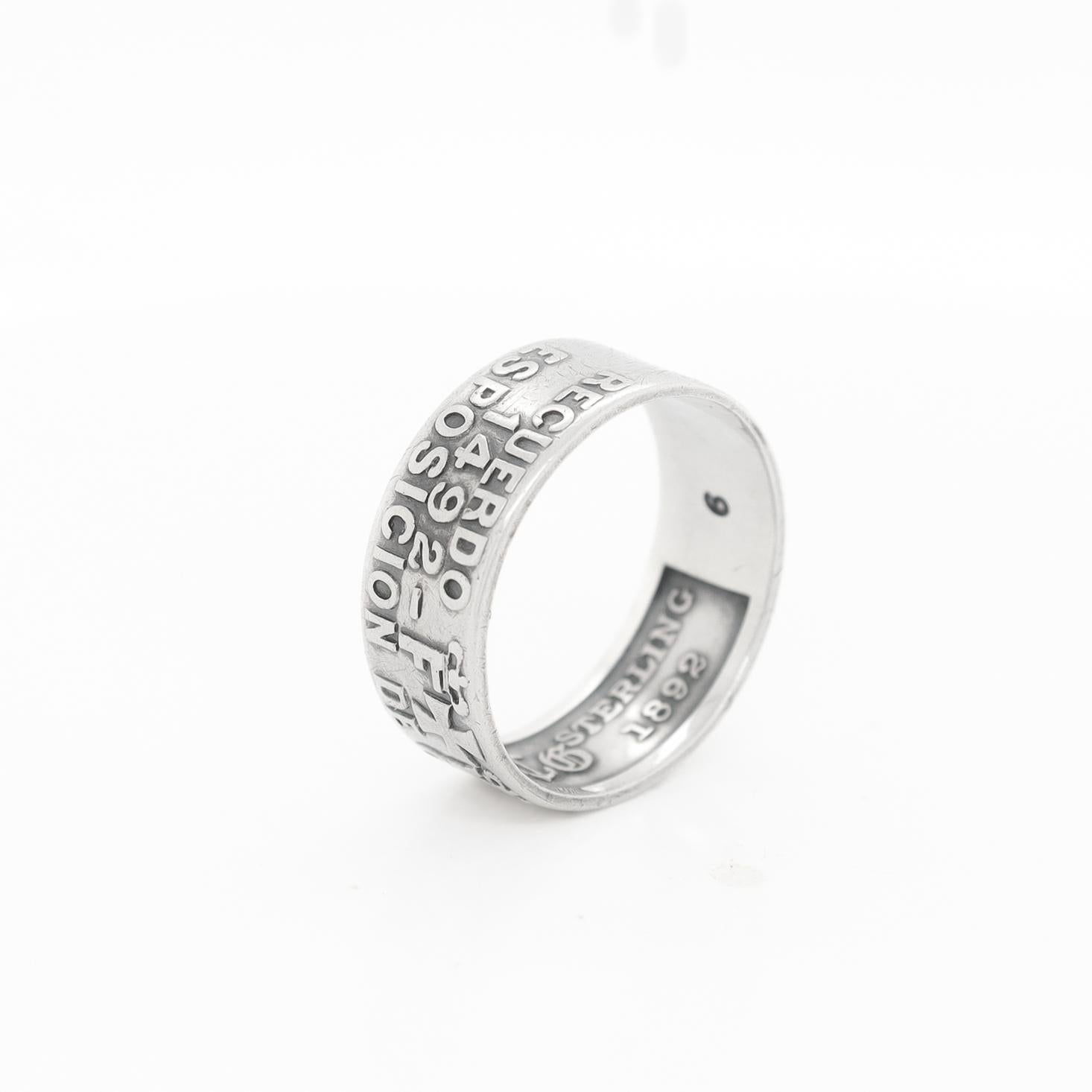 Women's or Men's 1892 Gorham Sterling Silver Chicago Columbian Exposition Isabella Souvenir Ring For Sale