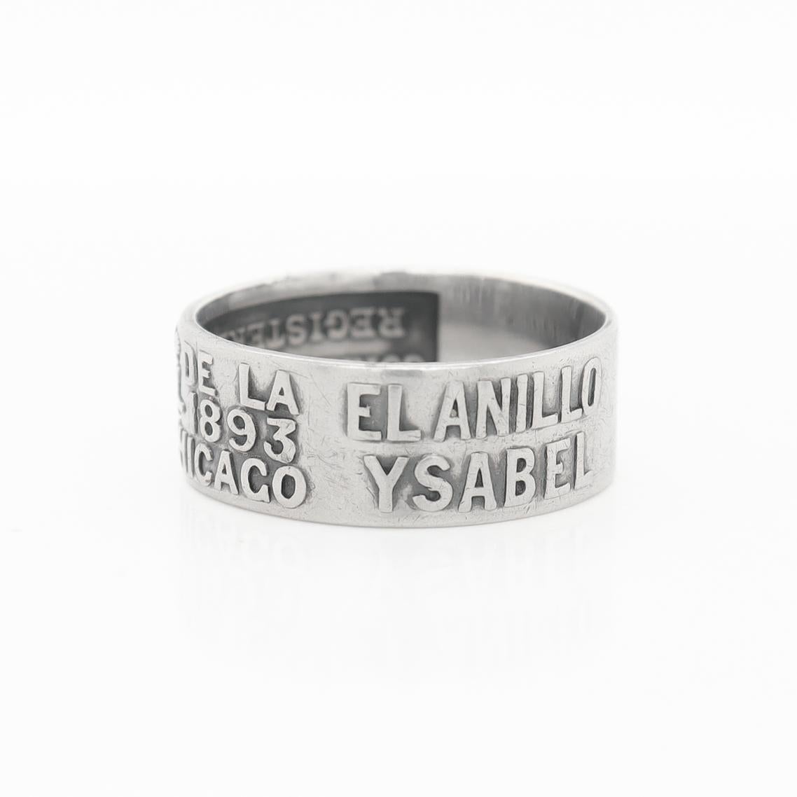 1892 Gorham Sterling Silver Chicago Columbian Exposition Isabella Souvenir Ring For Sale 5