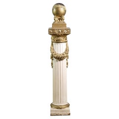 1892 Grand Prospect Hall Cast Iron Ornate Newel Post Swags Qty Available