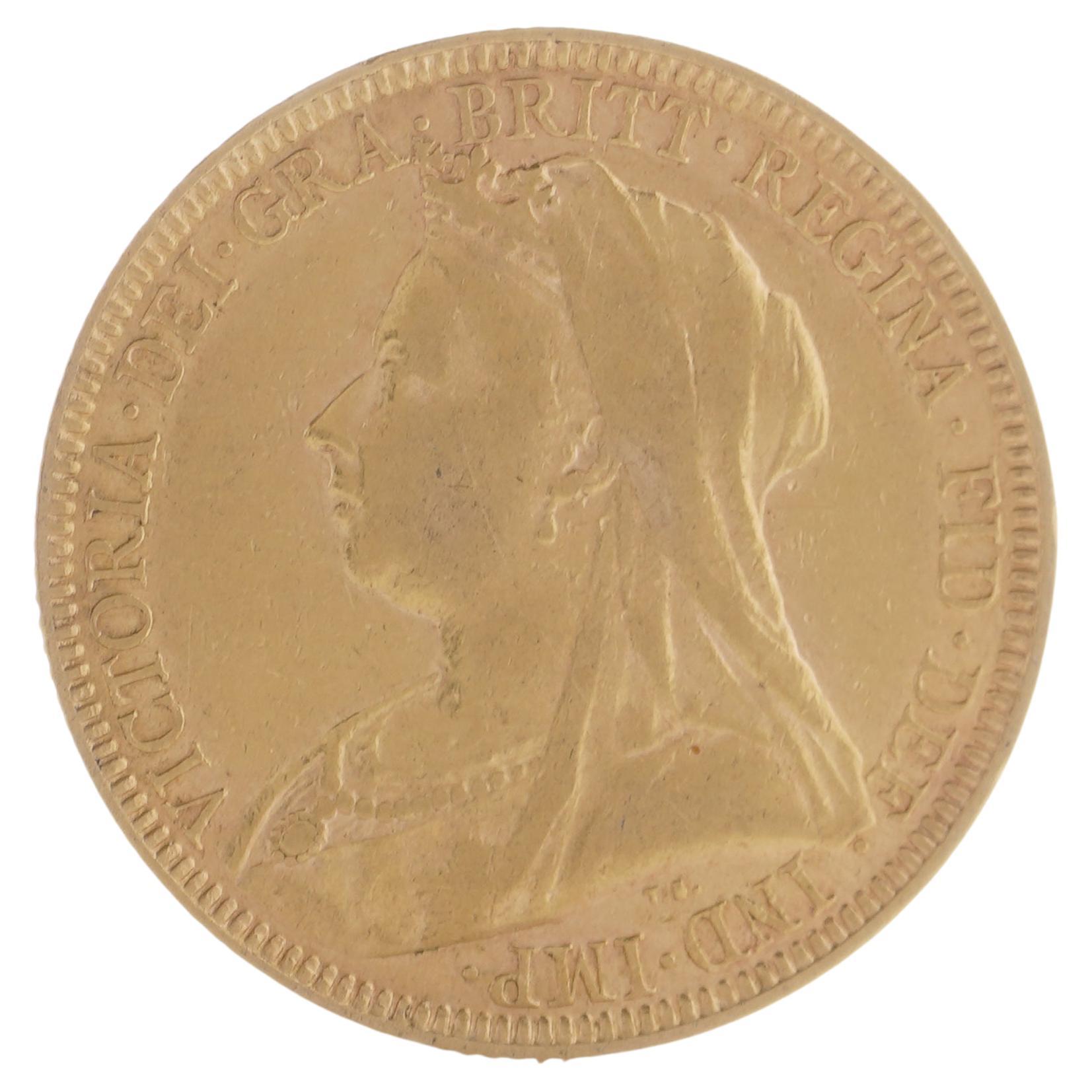  1893 Gold Vollsouverän - Königin Victoria  im Angebot