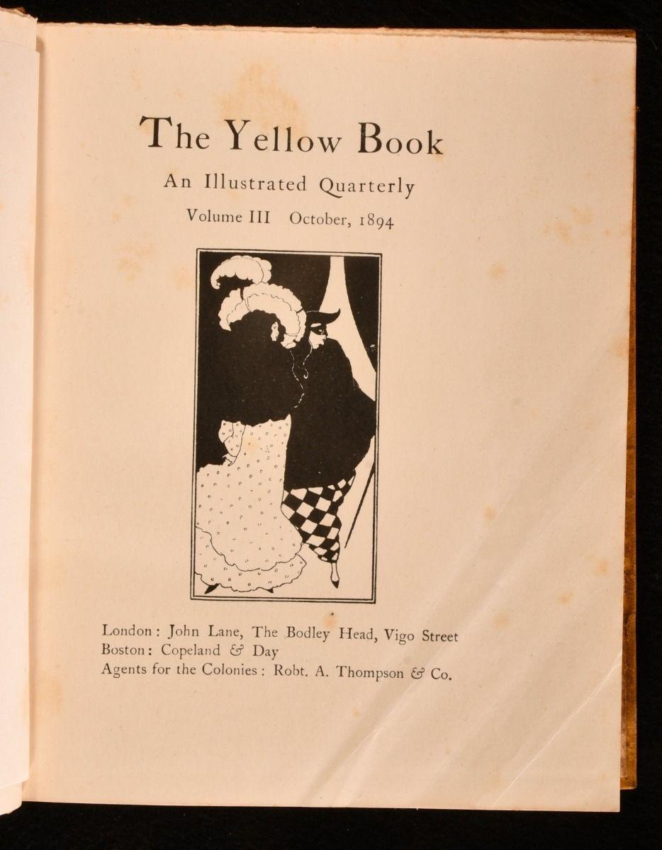 1894-1949 The Yellow Book: An Illustrated Quarterly In Good Condition For Sale In Bath, GB