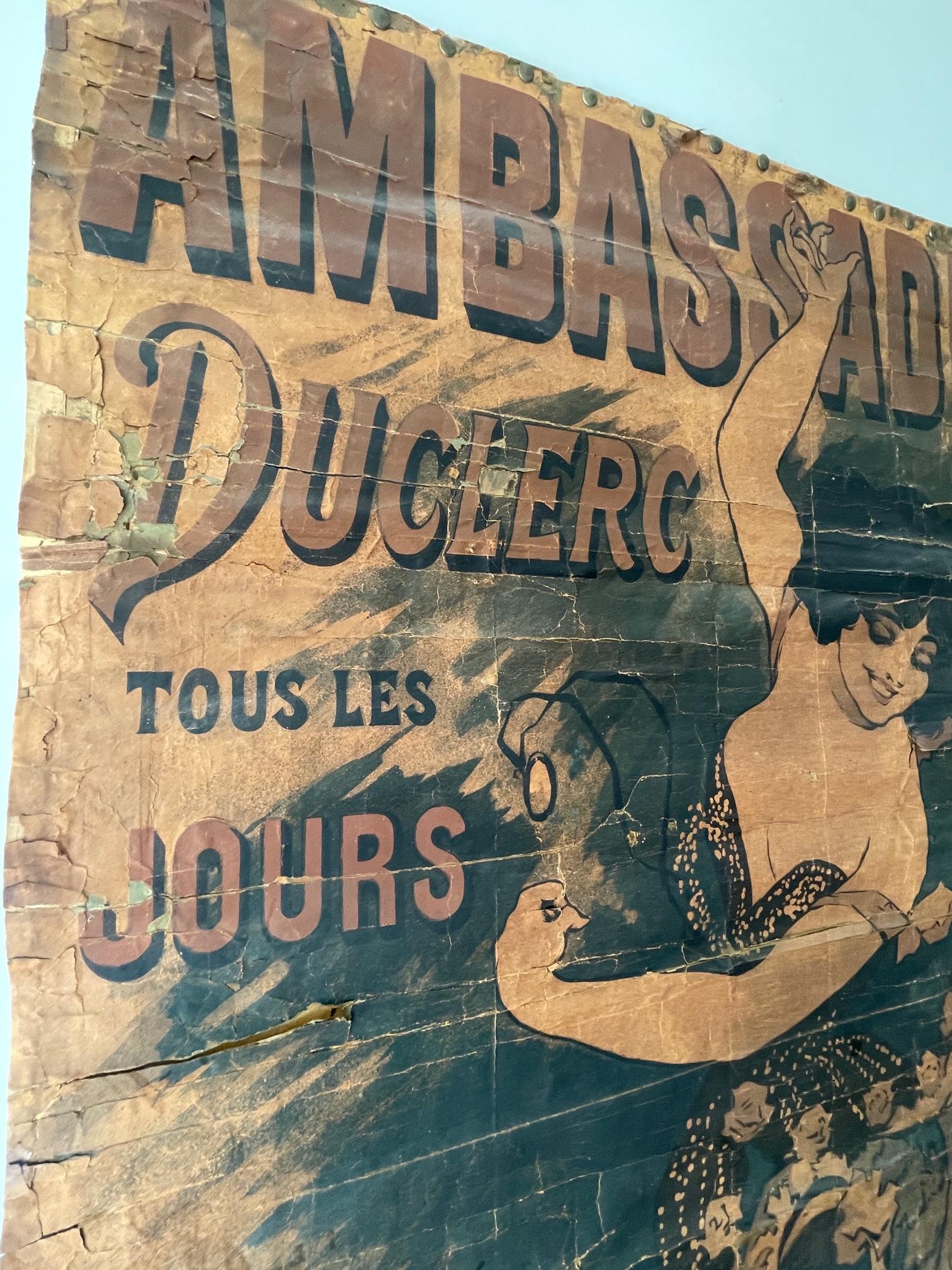 1894 Antique affiche / poster Ambassadeurs Duclerc tous les jours - Guillaume For Sale 3