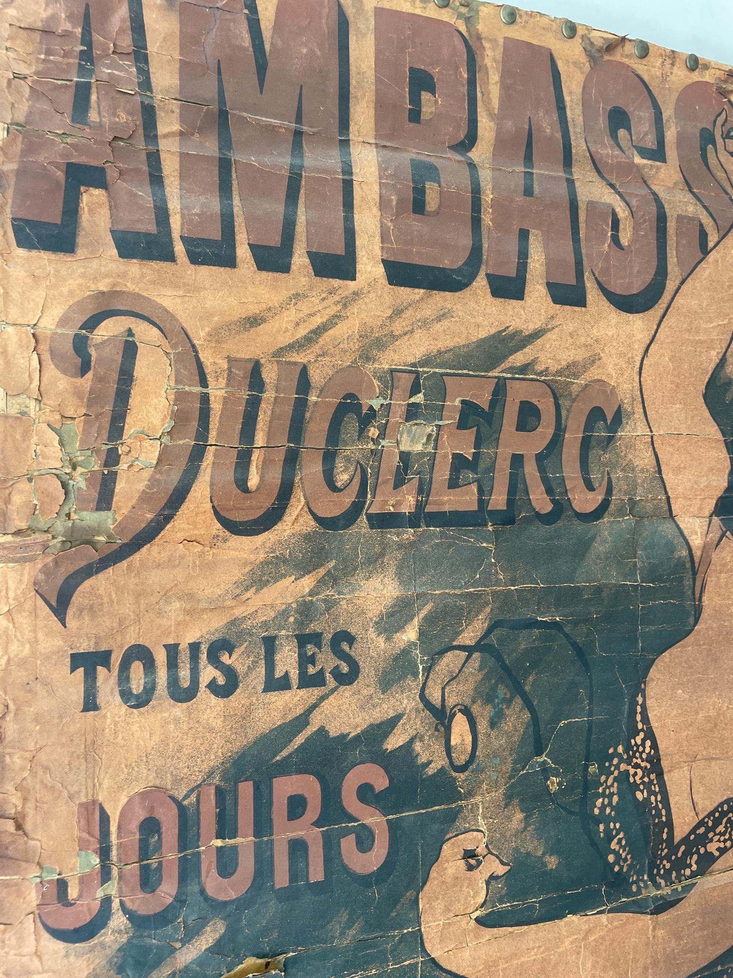 Art déco 1894 Antique affiche / poster Ambassadeurs Duclerc tous les jours - Guillaume en vente
