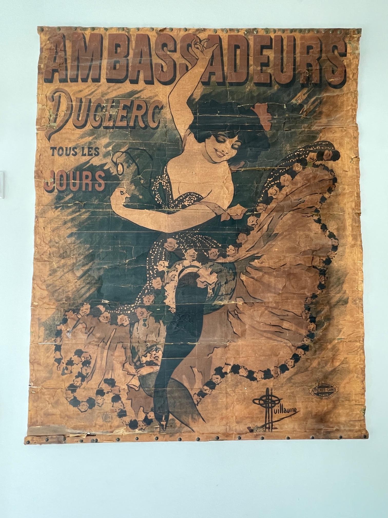 Papier 1894 Antique affiche / poster Ambassadeurs Duclerc tous les jours - Guillaume en vente