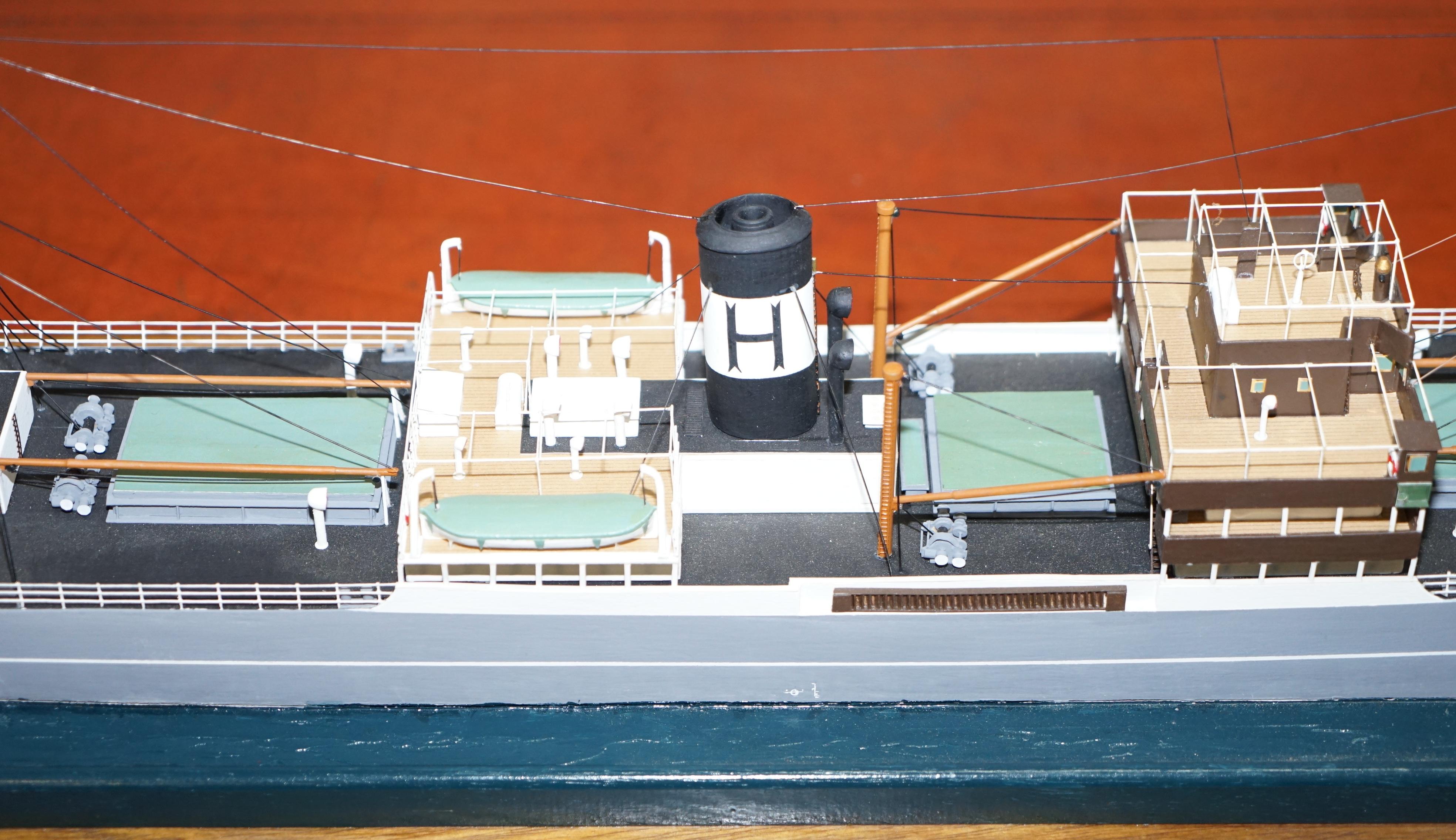 1895-1907 S.S Harcalo Steam Boat Cargo Ship Large Scaled Model in Custom Case 1