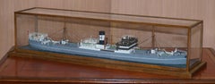 1895-1907 S.S Harcalo Steam Boat Cargo Ship Large Scaled Model in Custom Case