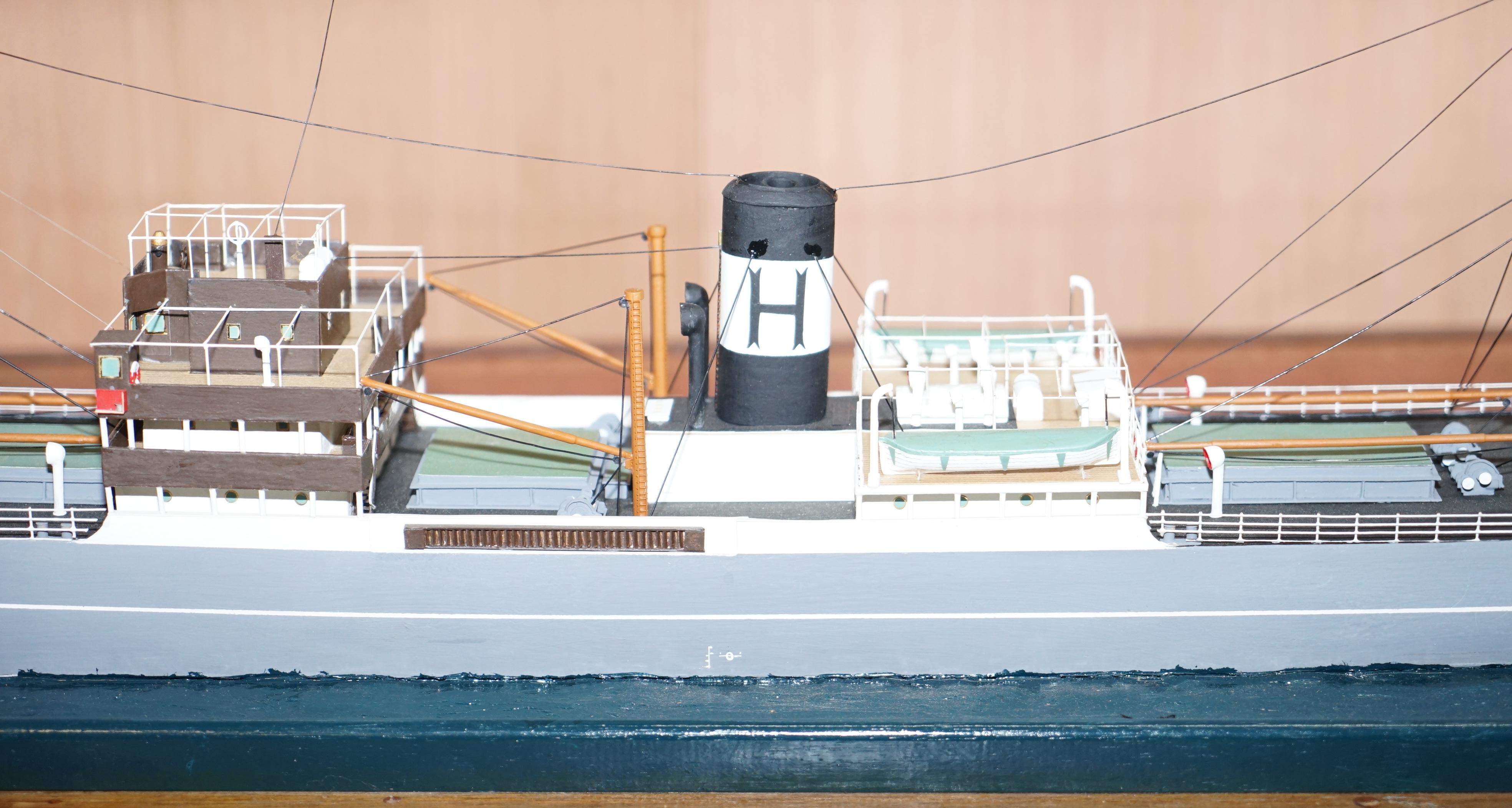 1895-1907 S.S Harcalo Steam Boat Cargo Ship Large Scaled Model in Custom Case 10