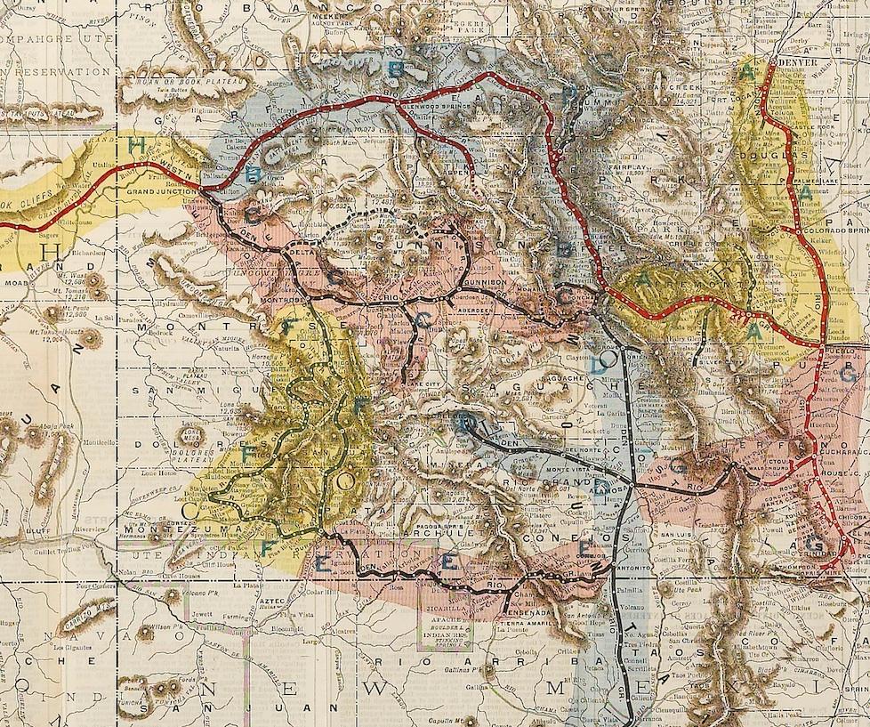 denver and rio grande railroad map