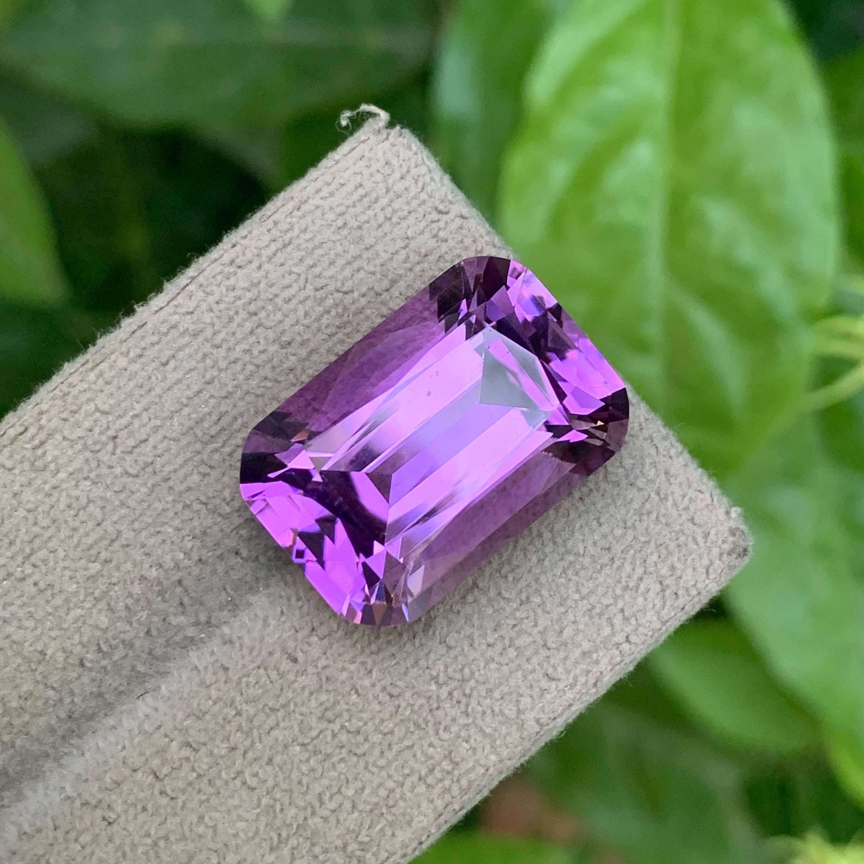 18.95 Carat Natural Loose Purple Amethyst Stone Cushion Cut Brazilian Gemstone For Sale 5