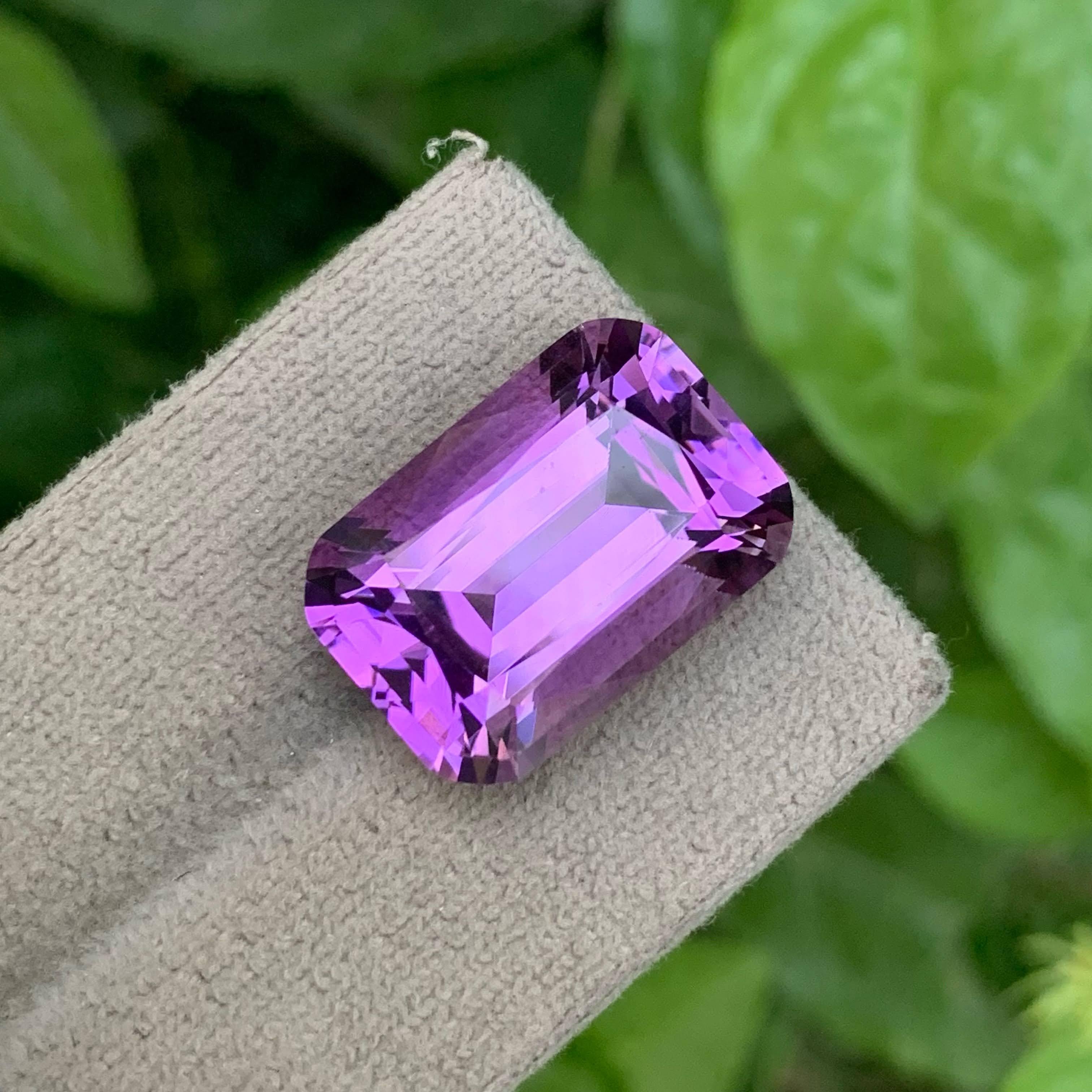 18.95 Carat Natural Loose Purple Amethyst Stone Cushion Cut Brazilian Gemstone For Sale 6