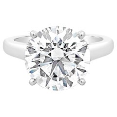 1895 Bague de fiançailles en platine à diamants ronds de 5,10 carats et de taille Brilliante de Cartier