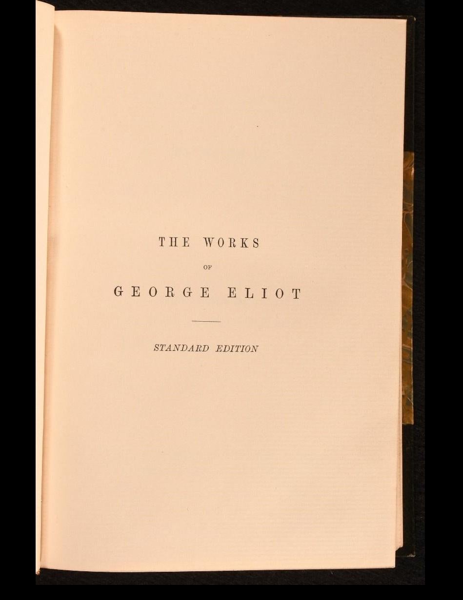 Britannique 1895 The Works of George Eliot (Les œuvres de George Eliot) en vente
