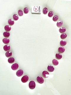 189.56 carats ruby Mozambique cut stone oval 27 Pieces layout heated natural gem