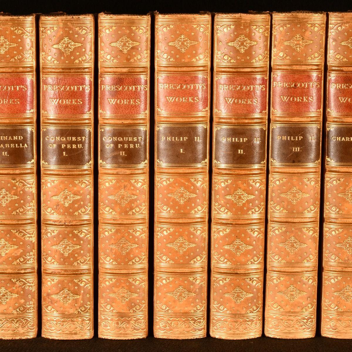 British 1896-1897 The Complete Works of William Hickling Prescott For Sale