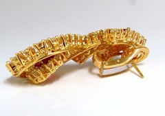 18.96 Carat GIA Certified Natural Red Ruby Diamond Dangle Earrings 18 Karat