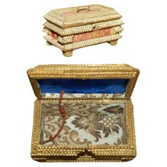1896 FECHADA CAJA DE JOYERÍA TRAMP ART ZUM ANDENKEN / EN MEMORIA DE JOYERÍA BOx