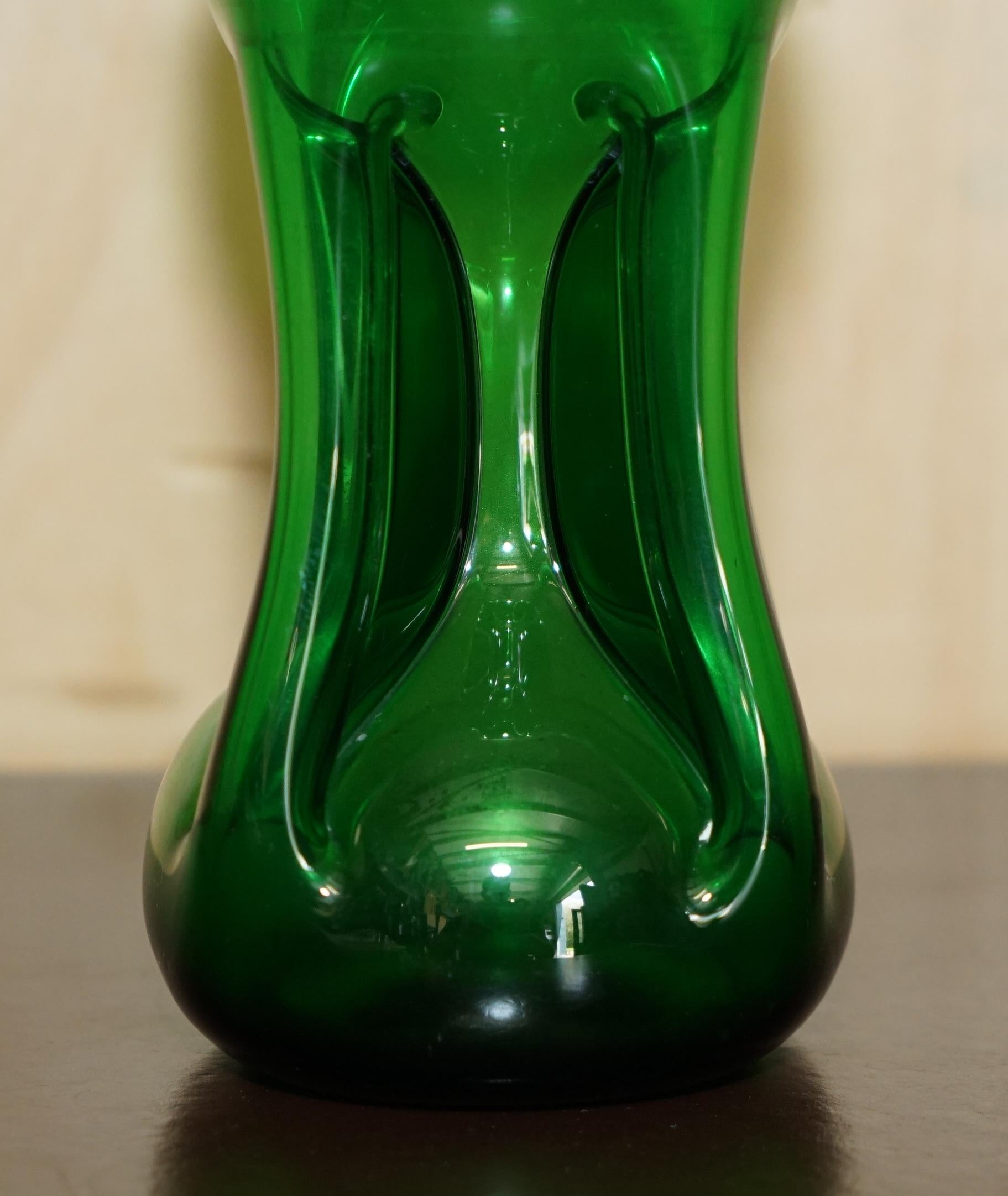 GIBSON & LAWRENCE COLLAR ANTIQUE GREEN WINE PORT DECANTER STERLiNG SILVER COLLAR 1896 Bon état - En vente à West Sussex, Pulborough