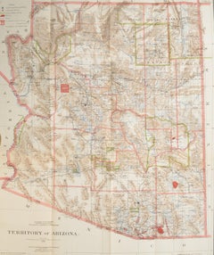 1896 "Territory of Arizona" Map, Published by the General Land Office