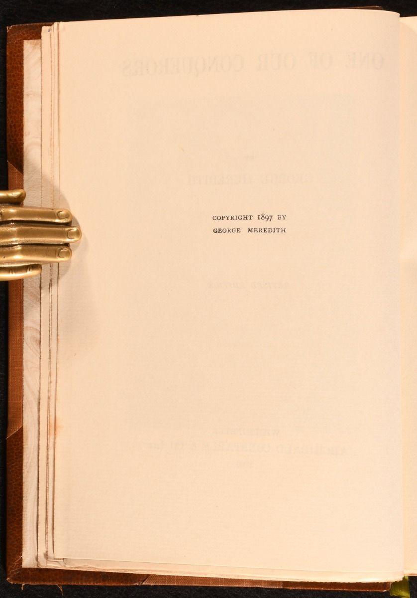 1897-1906 Le opere di George Meredith in vendita 3
