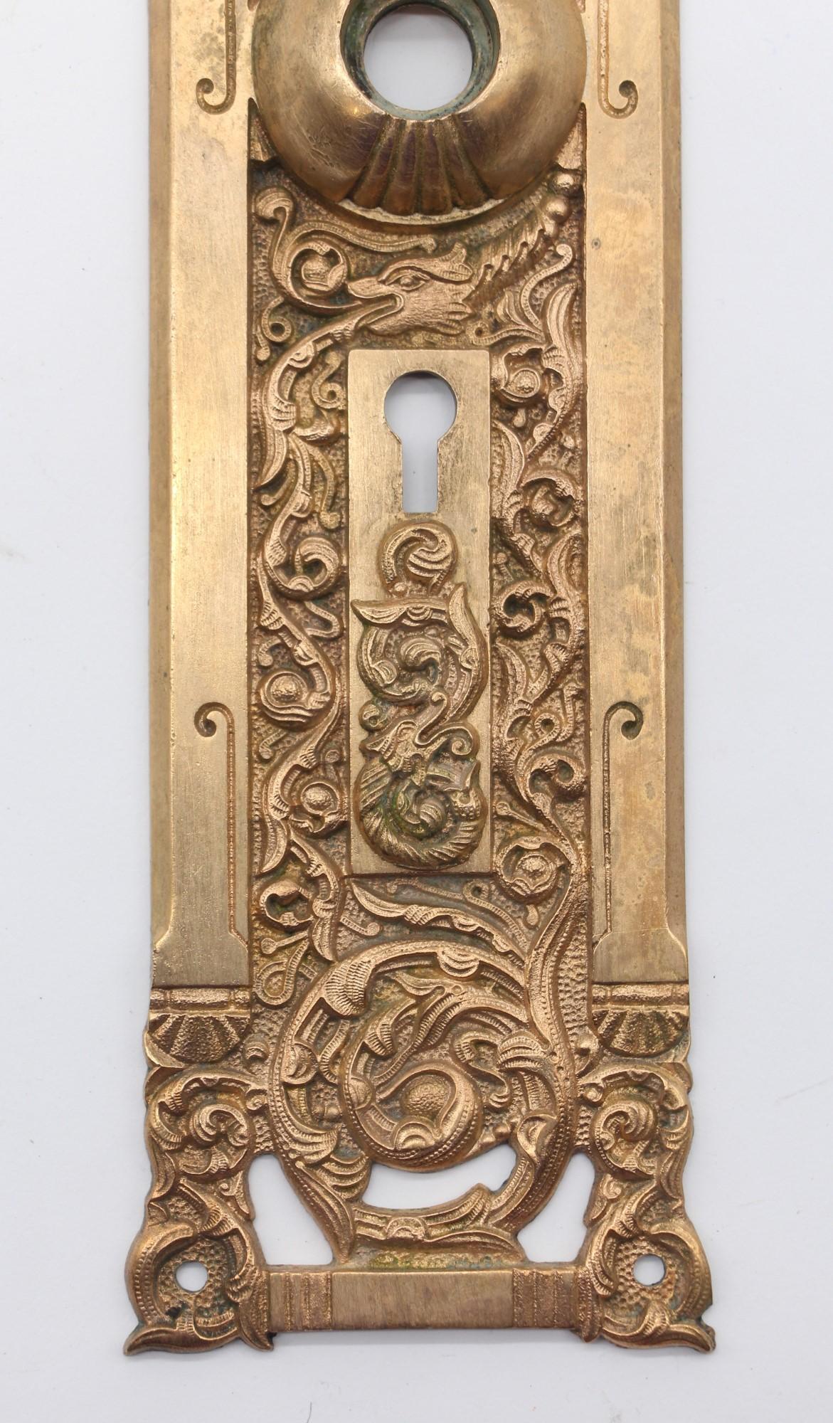 antique door knob plates