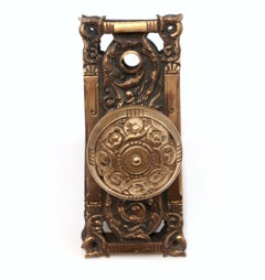 1897 Columbian Entry Bronze Door Knob Set by Reading Hardware Co.