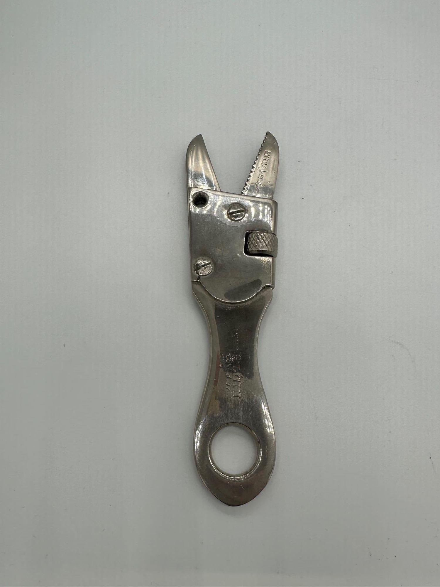 This antique adjustable wrench from The Elgin, dubbed 