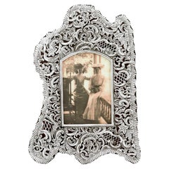 Antique Henry Matthews 1897 Victorian English Sterling Silver Photograph Frame