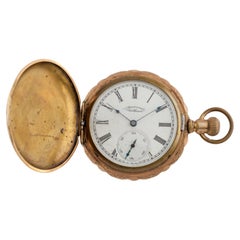 Antique 1897 Waltham Gold-Filled Full Hunter Pocket Watch, Size 6S