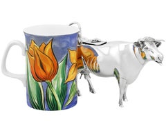 1898 Antique Victorian Sterling Silver Cow Creamer