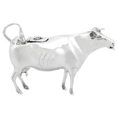 1898 Antique Victorian Sterling Silver Cow Creamer