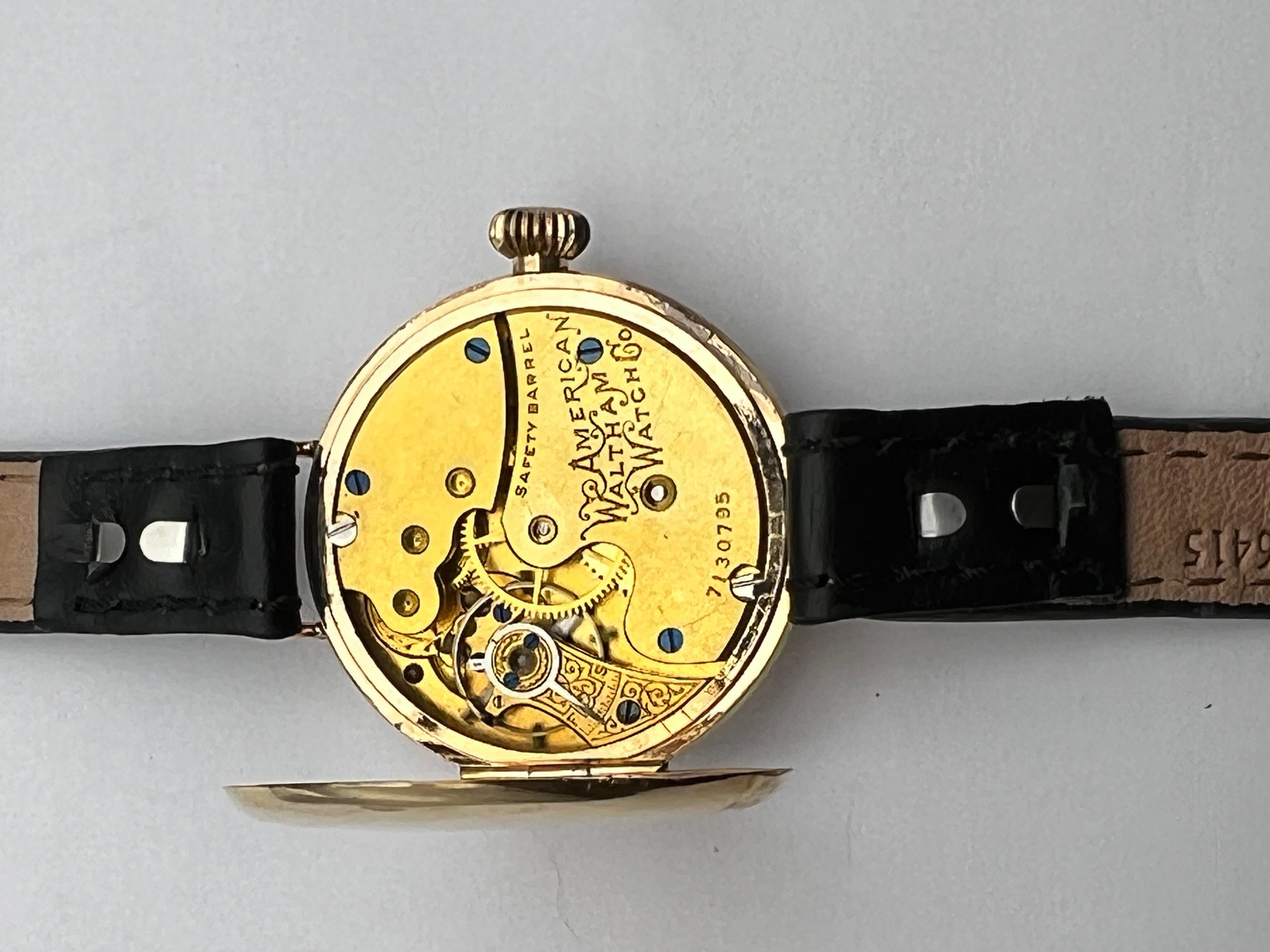 1898, Waltham 7 Jewel, Sublime Fancy Dial, Yellow Gold Filled For Sale 6