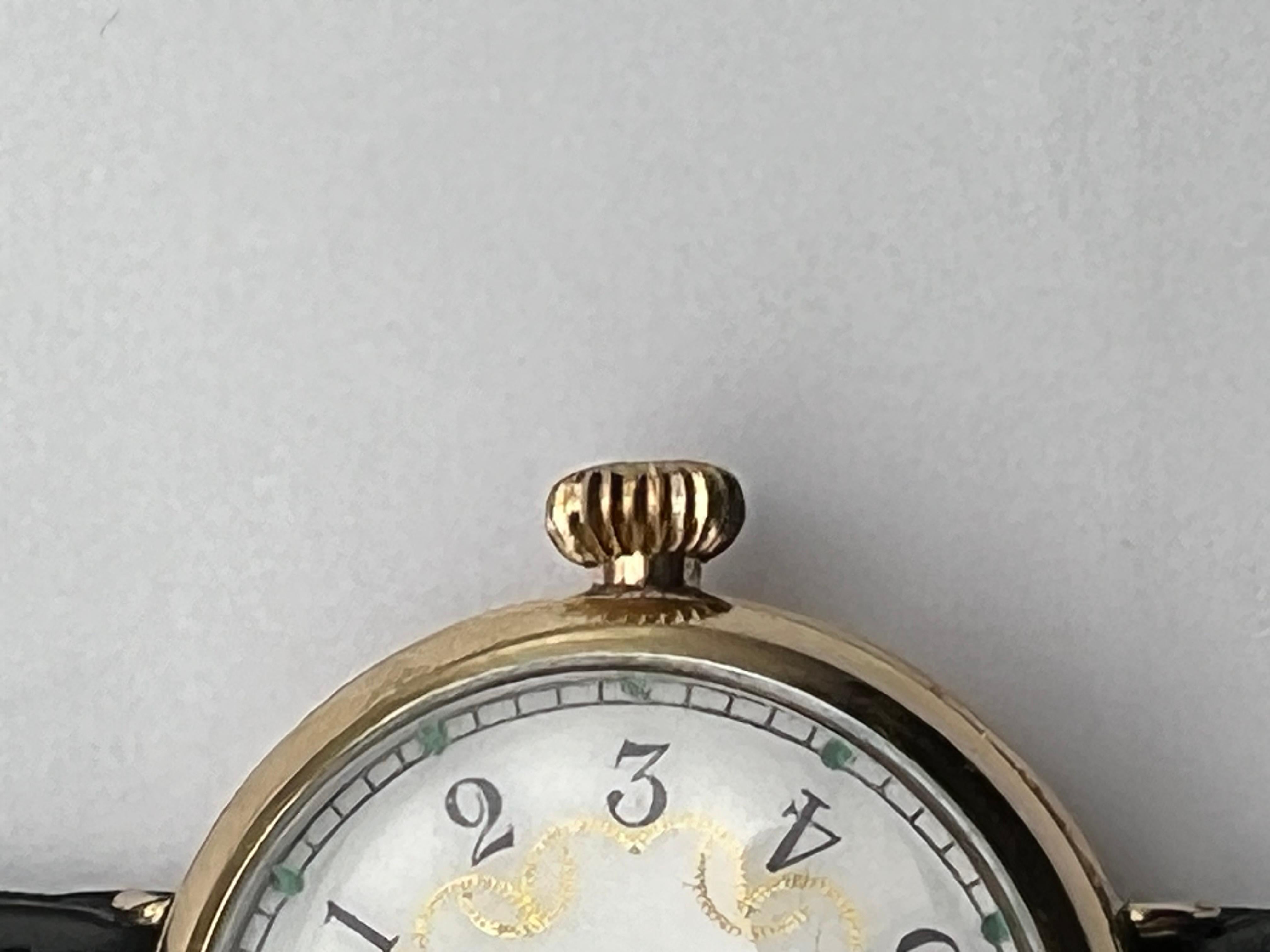1898, Waltham 7 Jewel, Sublime Fancy Dial, Yellow Gold Filled For Sale 8
