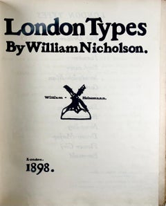 1898 William Nicholson, Folio, 12 Lithographs, Special Edition Vellum Bound
