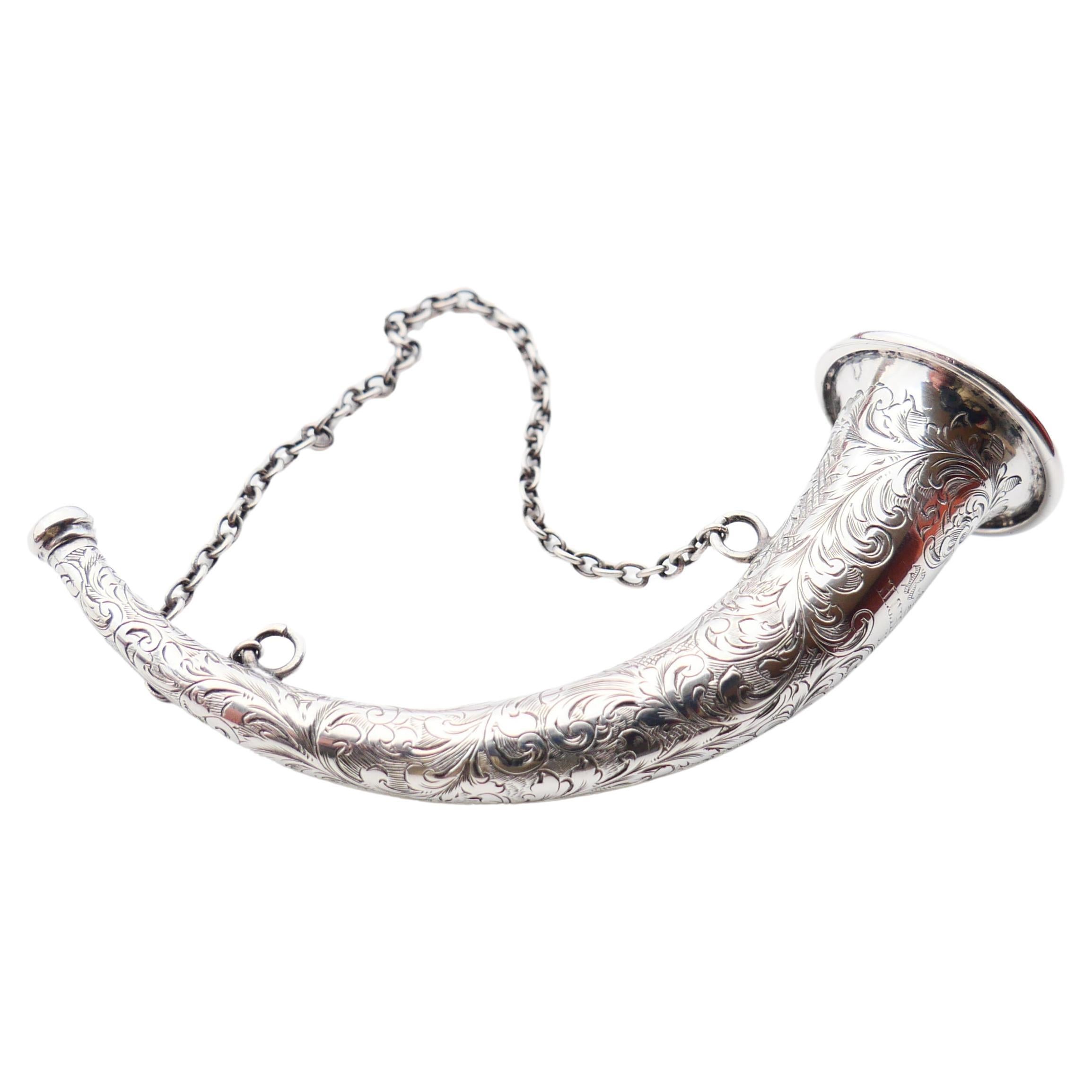 Porte-boutonniere anglais ancien de 1899 en argent sterling, 24 grammes en vente