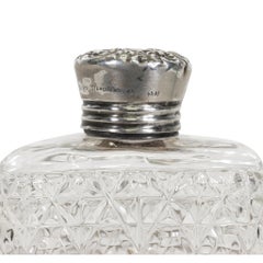 1899 Elks Lodge Glass and Sterling Flask