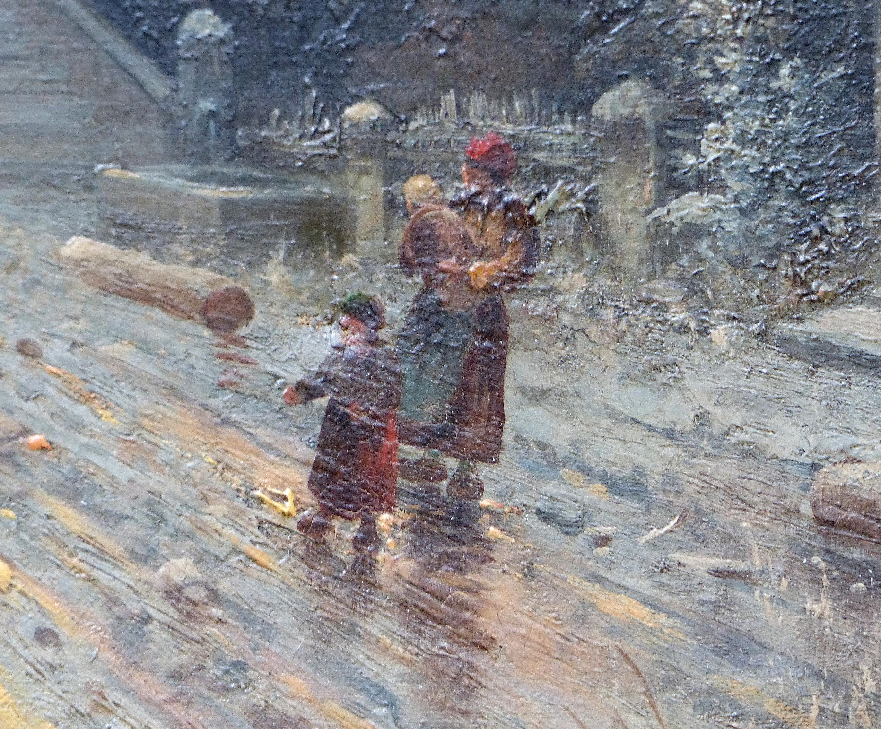 Karl Kaufmann 1899 Oil Painting of a European Village Landscape  2
