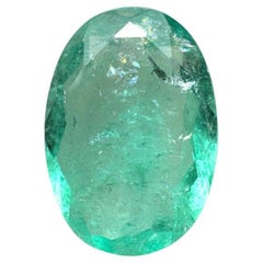 1.89ct 10.7x7.5 Light Bluish Green Natural Colombian Emerald - Oval Cut Gem
